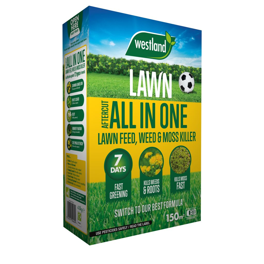 Westland Aftercut All In One Lawn Feed, Weed & Moss Killer 150m2 Box