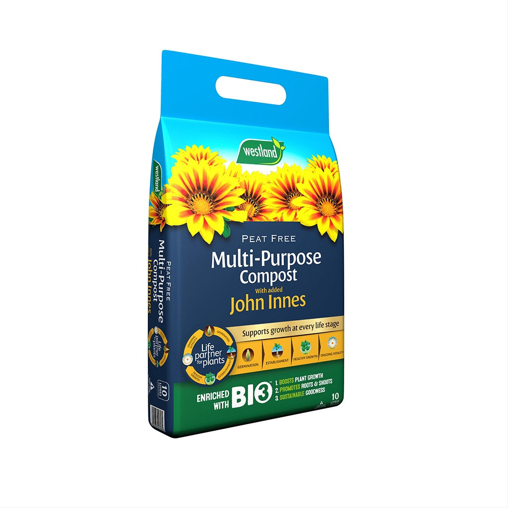 Westland Peat Free Multi-Purpose Compost with John Innes Pouch 10L