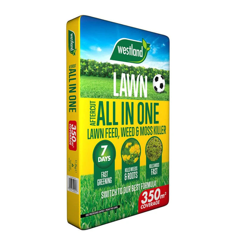 Westland Aftercut All In One Lawn Feed, Weed & Moss Killer 350m2 Bag