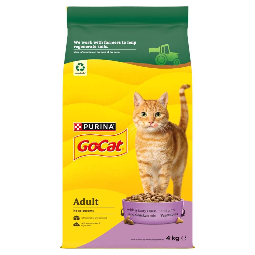Go-Cat Adult Chicken and Duck Dry Cat Food 4kg