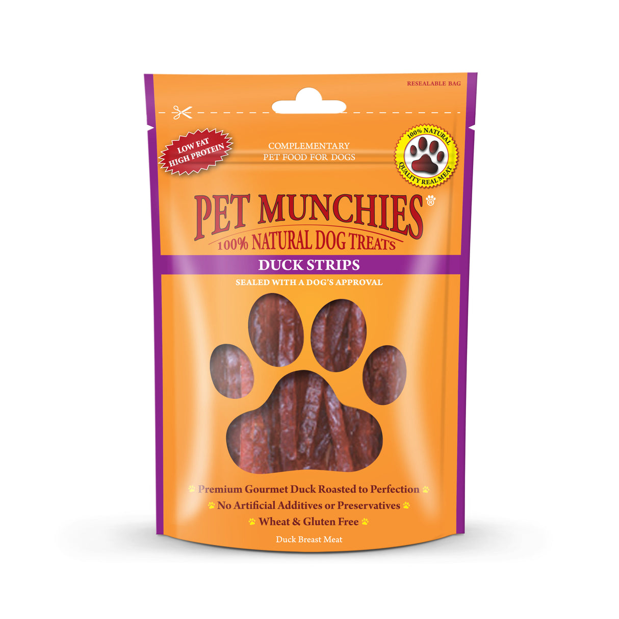 Pet Munchies Duck Strips Dog Treats 90g