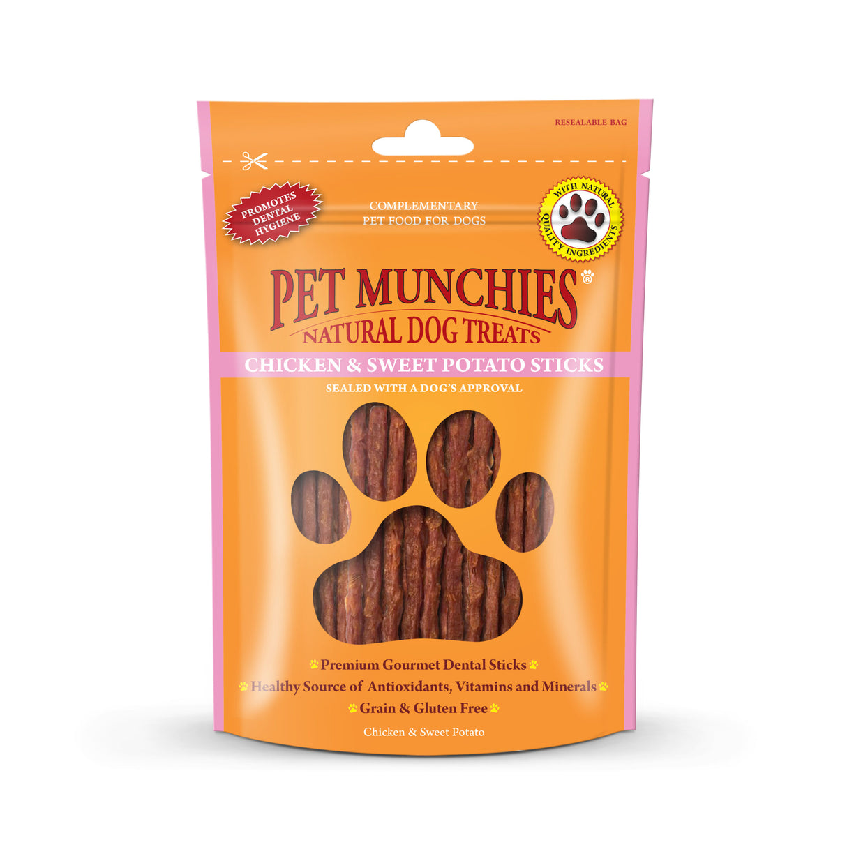 Pet Munchies Chicken and Sweet Potato Sticks Dog Treats 90g