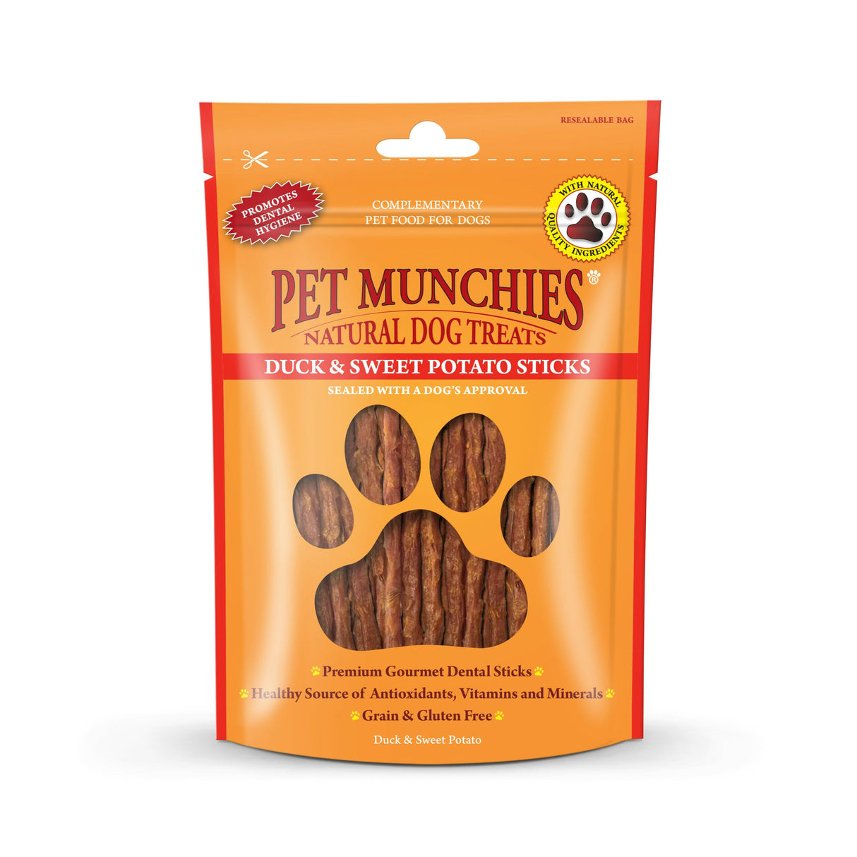 Pet Munchies Duck and Sweet Potato Sticks Dog Treats 90g