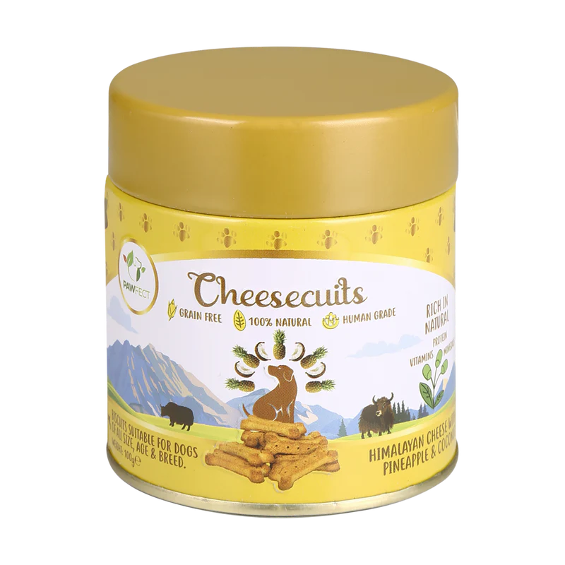 Pawfect Cheesy Dog Biscuits Pineapple & Coconut Cheesecuits 100g