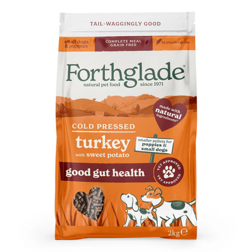 Forthglade Turkey Grain Free Cold Pressed Natural Dry Dog Food - For Small Dogs 2kg
