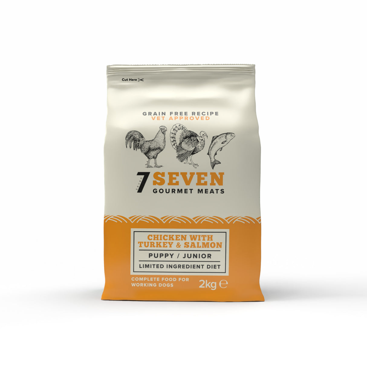 Seven Puppy - Chicken with Turkey & Salmon Grain Free 2kg