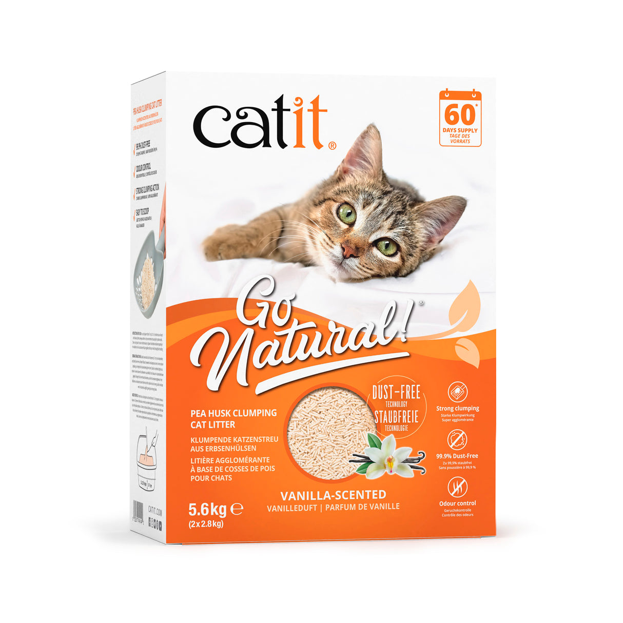 Catit Go Natural Vanilla Scented Pea Husk Clumping Cat Litter 5.6kg