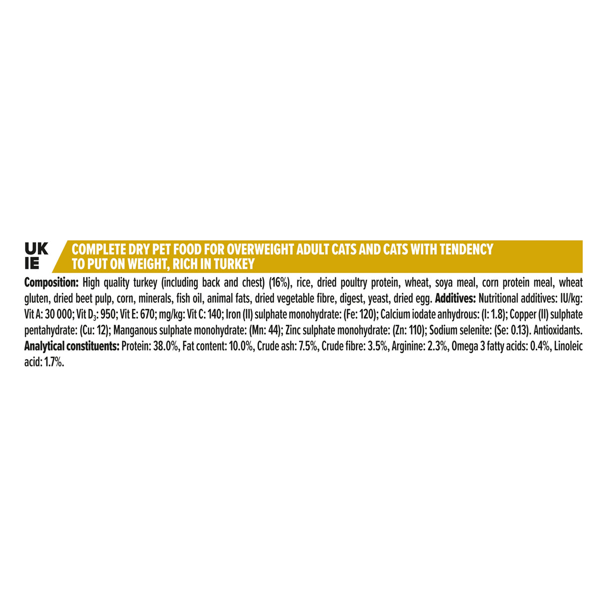 Pro Plan Cat - Adult Light Turkey 3kg