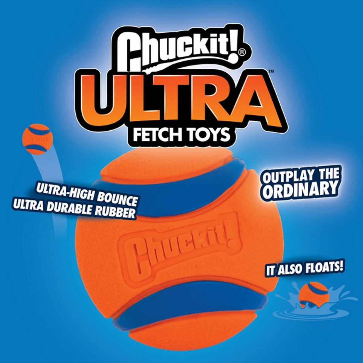 Chuckit Ultra Ball Small (2pk) 4.8cm