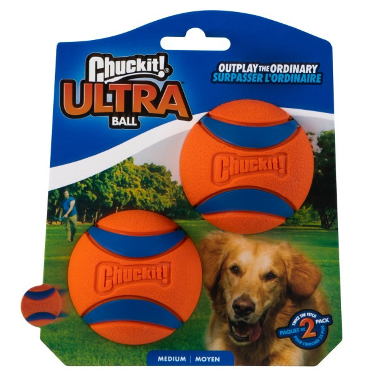 Chuckit Ultra Ball Medium (2pk) 6.5cm