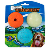 Chuckit Fetch Medley Assorted Medium (3pk) 6.5cm