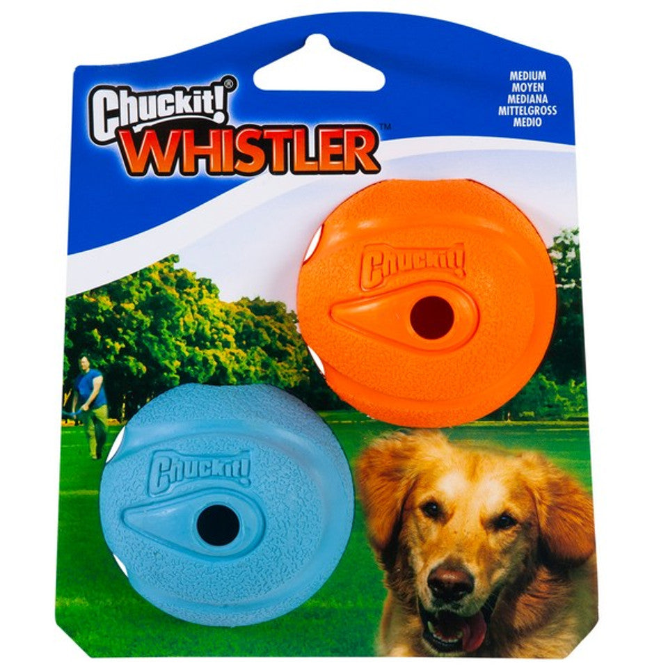 Chuckit The Whistler Ball Medium (2pk) 6.5cm