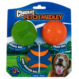 Chuckit Fetch Medley 2 Assorted Medium (3pk) 6.5cm