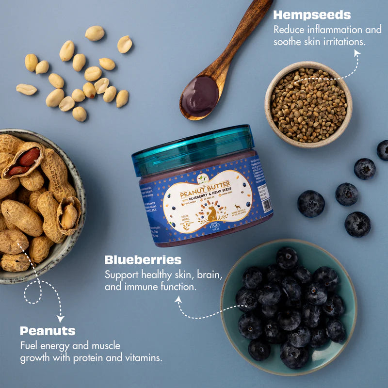 Pawfect Peanut Butter, Blueberry & Hempseeds 275g