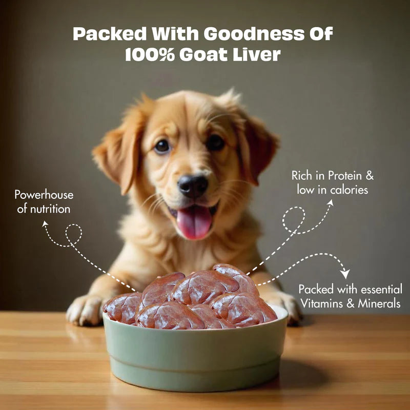 Pawfect Nature's Feast Freeze Dried Dog Treats Goat Liver 150g