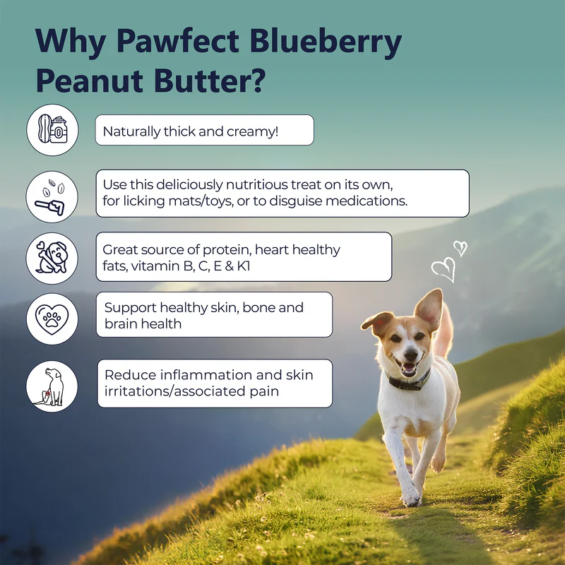 Pawfect Peanut Butter, Blueberry & Hempseeds 275g