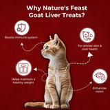 Pawfect Nature's Feast Freeze Dried Cat Treats Goat Liver 50g