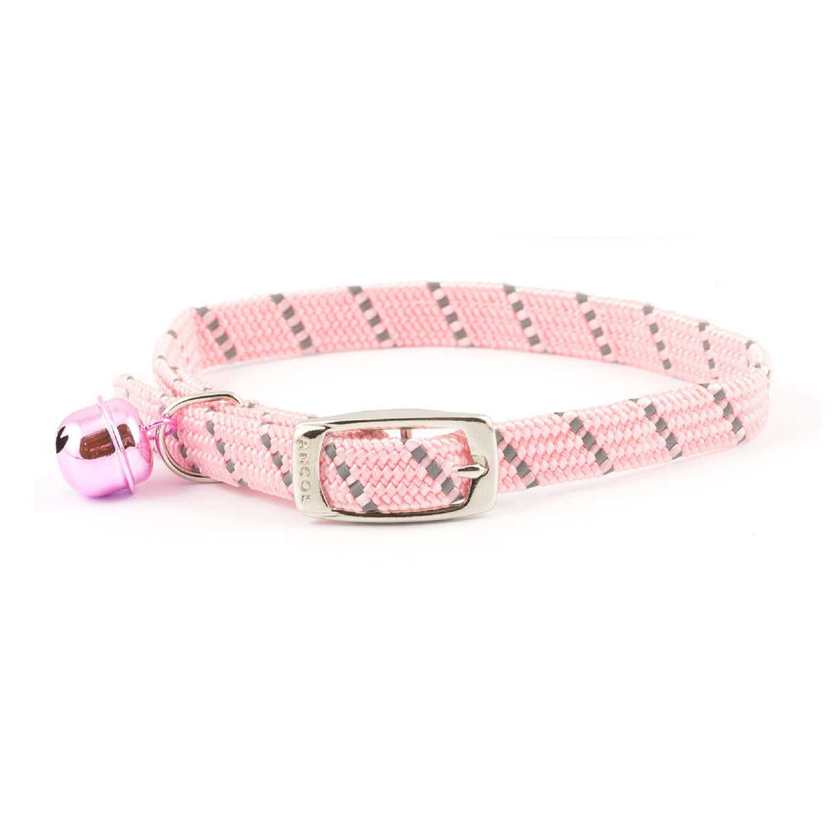 Ancol Softweave Reflective Elastic Cat Collar Pink