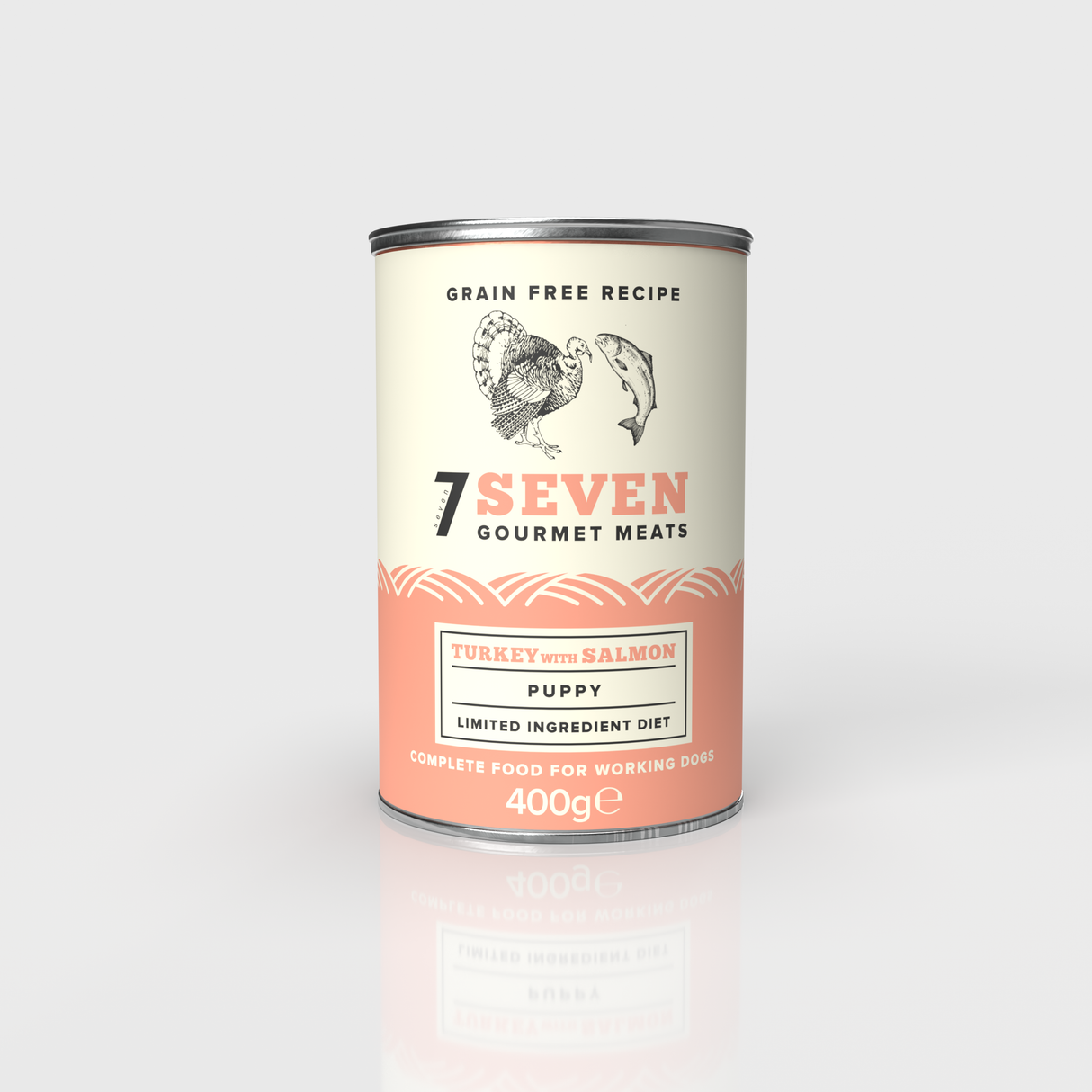 Seven Dog - Puppy Turkey & Salmon Grain Free Tins 6x400g
