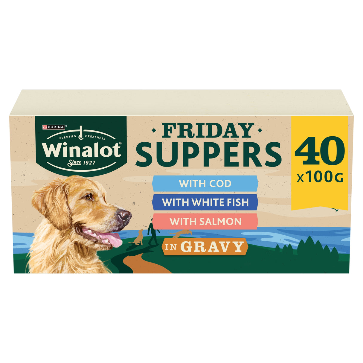 Winalot Friday Suppers Fish In Gravy Pouches 40x100g