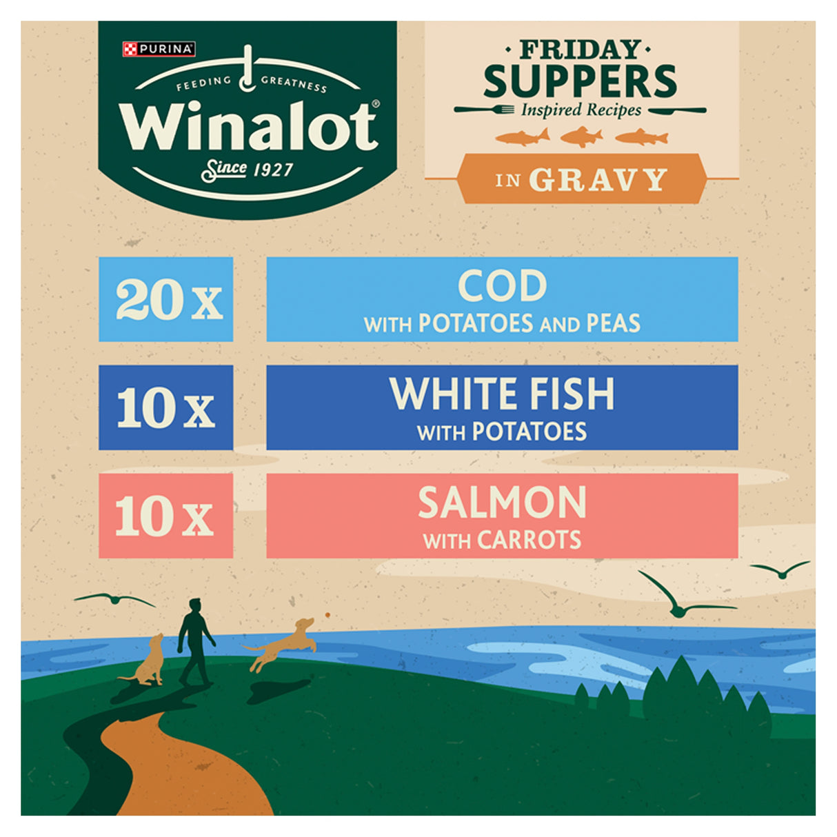 Winalot Friday Suppers Fish In Gravy Pouches 40x100g