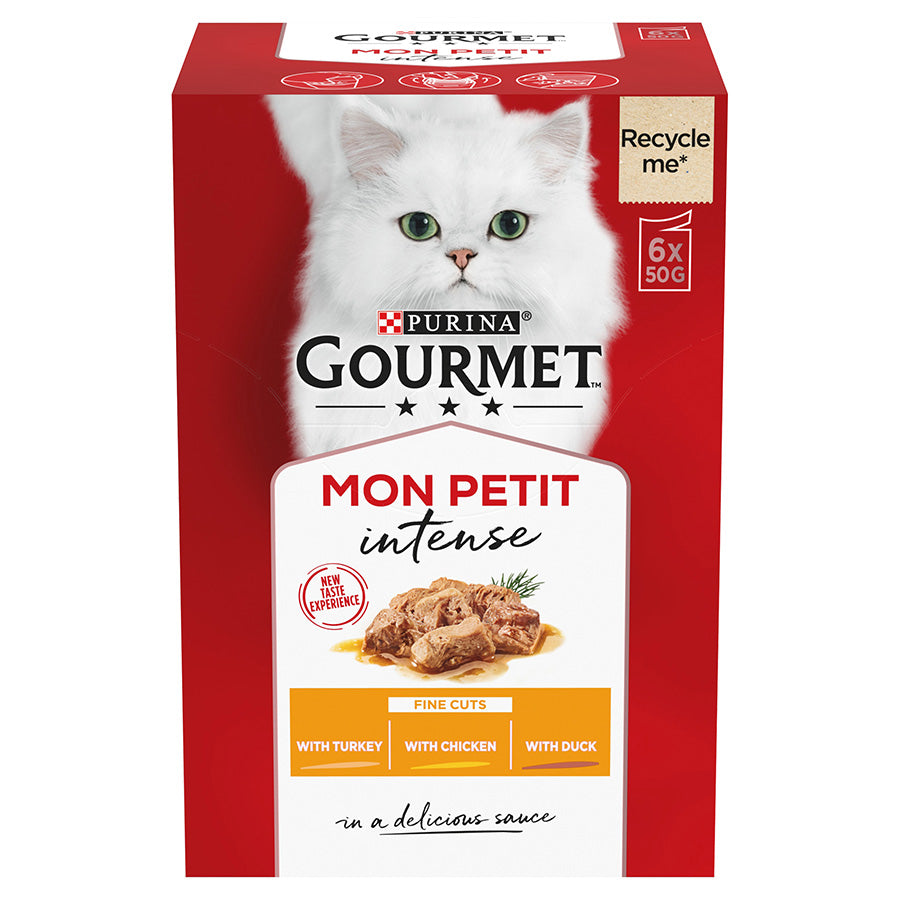 Gourmet Mon Petit Intense Pouches Meaty (Duck, Chicken & Turkey) 6x50g