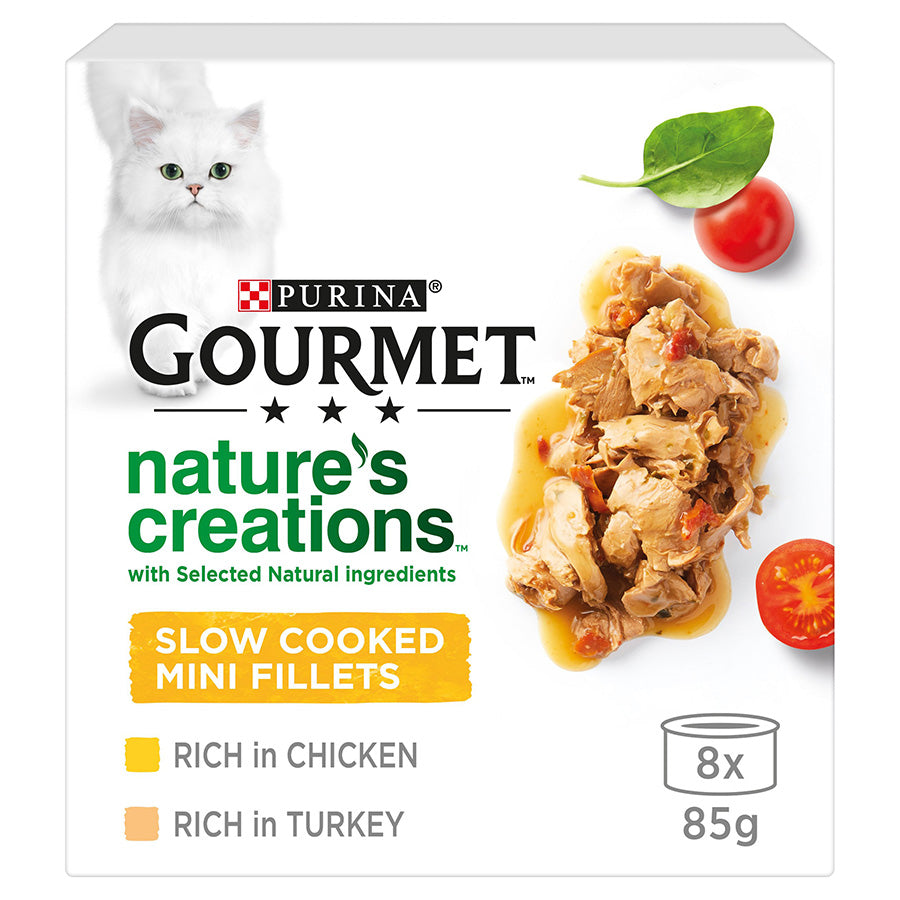 Gourmet Nature's Creations Poultry Wet Cat Food 8x85g