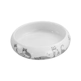 Ancol Curved Edge Cat Dish (Patterned)