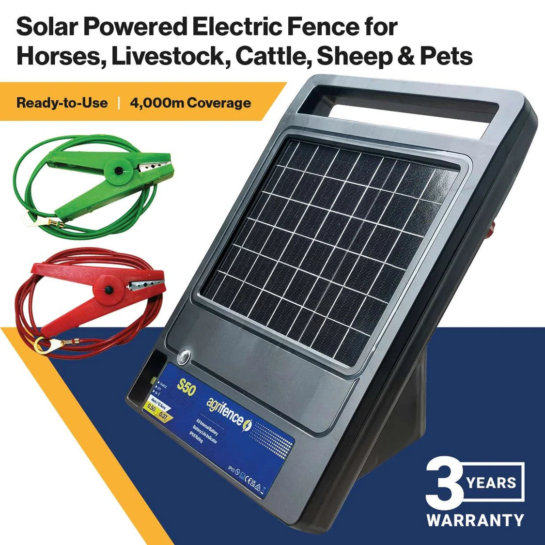 Agrifence S50 Solar Powered Energiser 0.5J