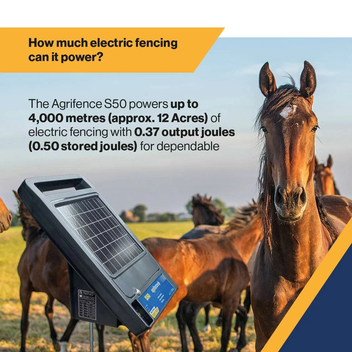 Agrifence S50 Solar Powered Energiser 0.5J