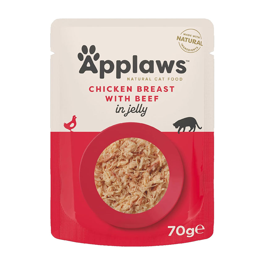 Applaws Cat - Jelly Pouches Chicken With Beef 16x70g