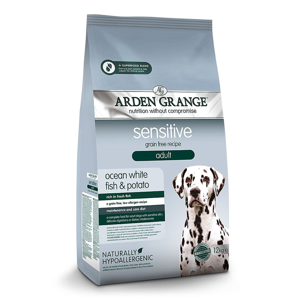 Arden Grange Dog - Adult Sensitive Grain Free White Fish & Potato 12kg