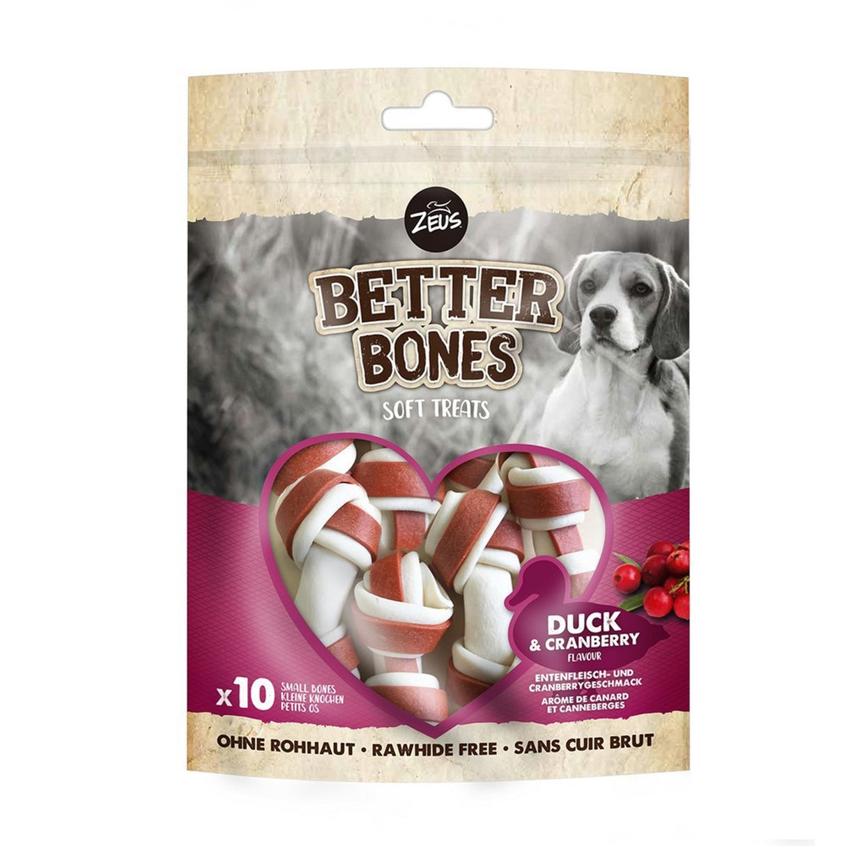 Zeus Better Bones Duck & Cranberry Small Bones X10