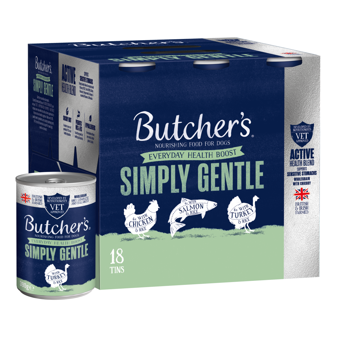 Butchers Tins Wholegrain Simply Gentle 18x390g