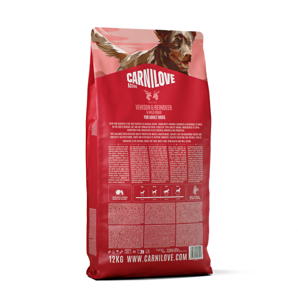 Carnilove Dog - Active Venison, Reindeer & Wild Boar Adult 1.5kg