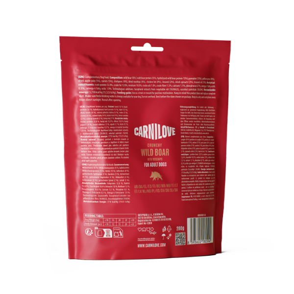 Carnilove Wild Boar With Rosehips Crunchy Dog Treats 200g