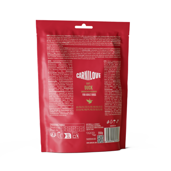 Carnilove Duck Enriched With Rosemary Soft Dog Treats 200g