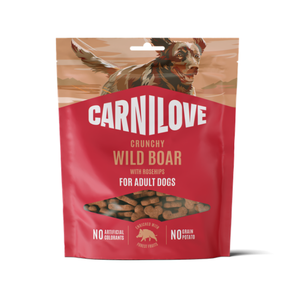 Carnilove Wild Boar With Rosehips Crunchy Dog Treats 200g