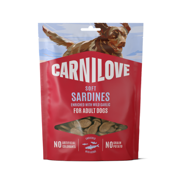 Carnilove  Sardines Enriched With Wild Garlic Soft Dog Treats 200g