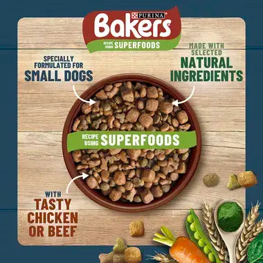 Bakers Small Dog Beef With Vegetables Dry Dog Food 2.85kg