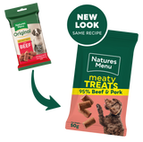 Natures Menu Dog - Meaty Treats Beef & Pork 50g