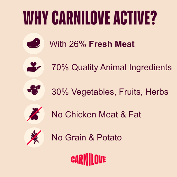 Carnilove Dog - Active Venison, Reindeer & Wild Boar Adult 1.5kg