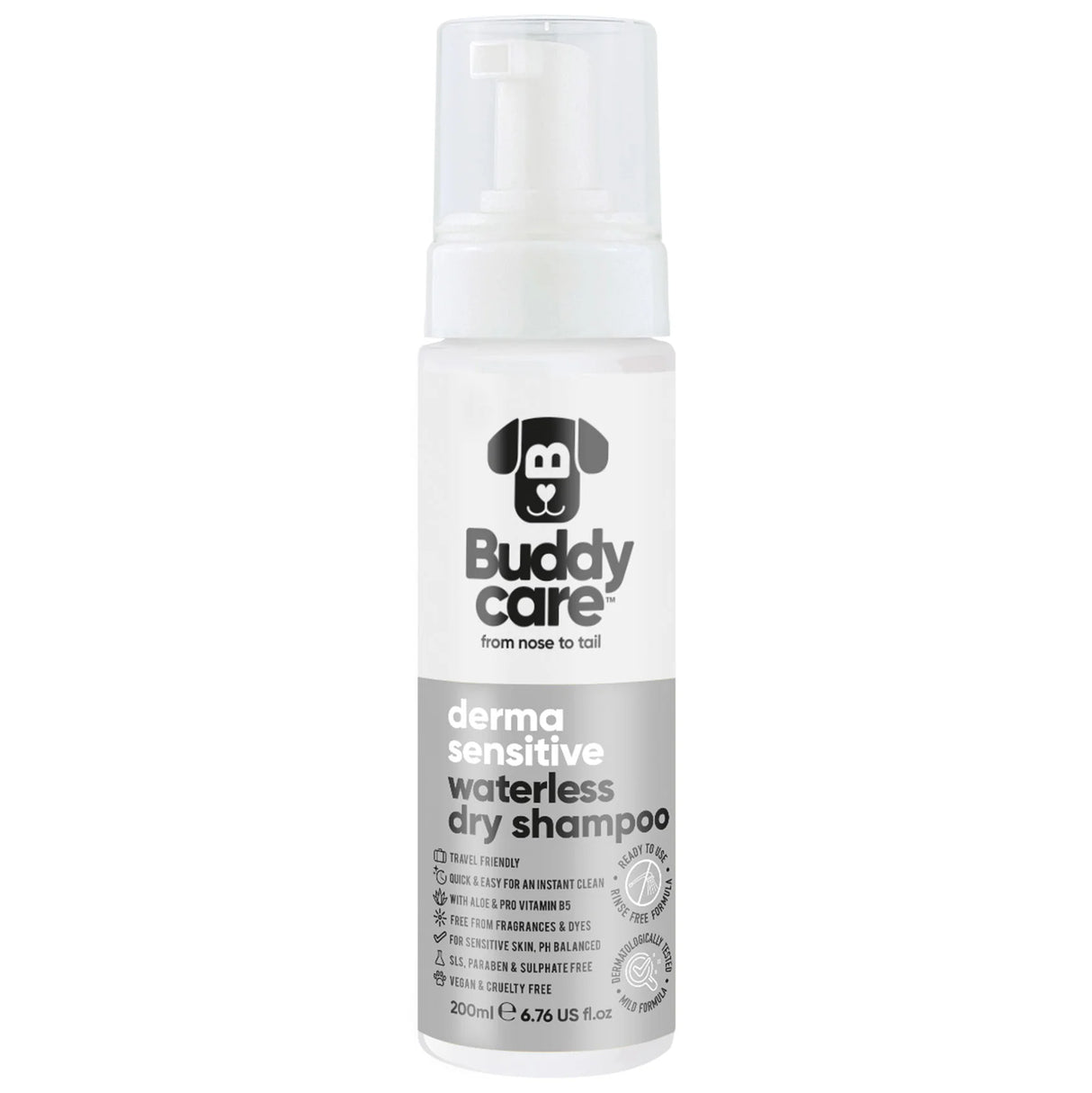 Buddy Care Derma Sensitive Waterless Dry Shampoo 200ml