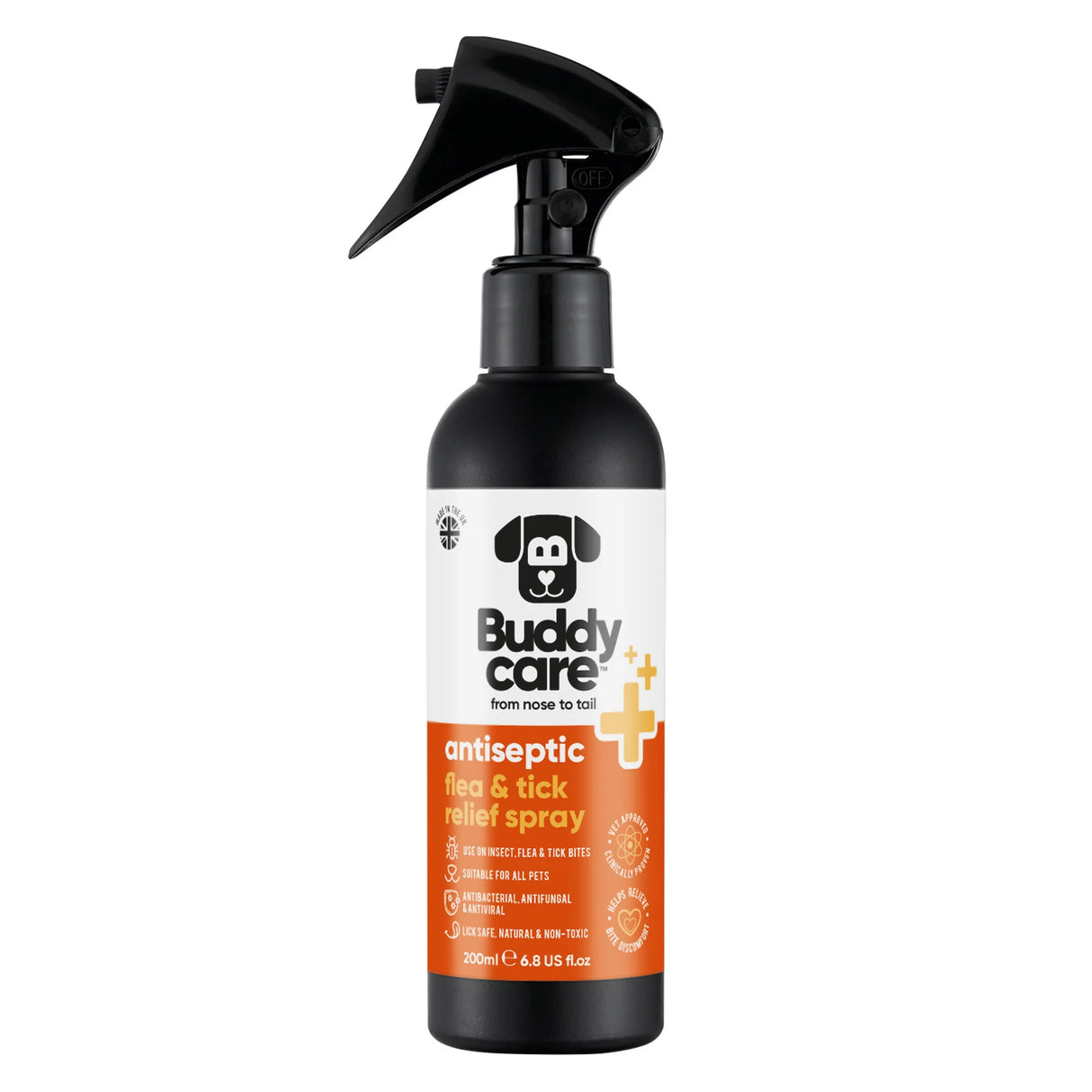 Buddy Care Antiseptic Flea & Tick Relief Spray 200ml