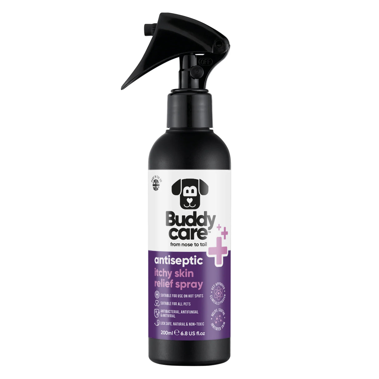 Buddy Care Antiseptic Itchy Skin Relief Spray 200ml