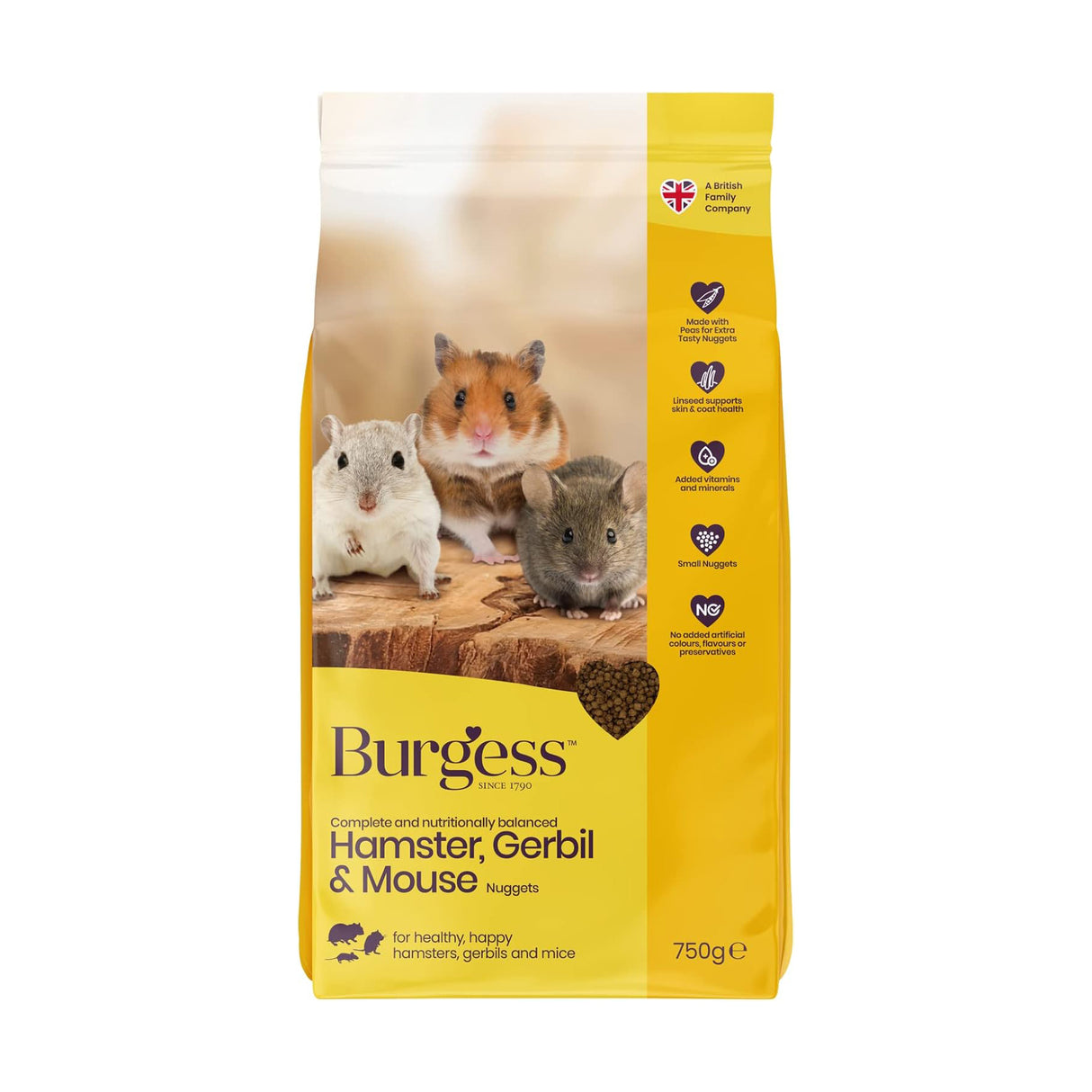 Burgess Hamster Gerbil & Mouse - Complete Food 750g