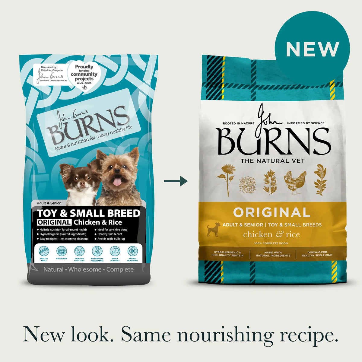 Burns Dog - Adult & Senior Toy & Small Breed Chicken & Rice 2kg