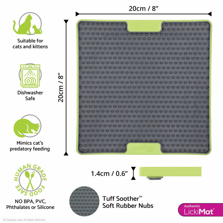 LickiMat Cat Tuff Soother Green