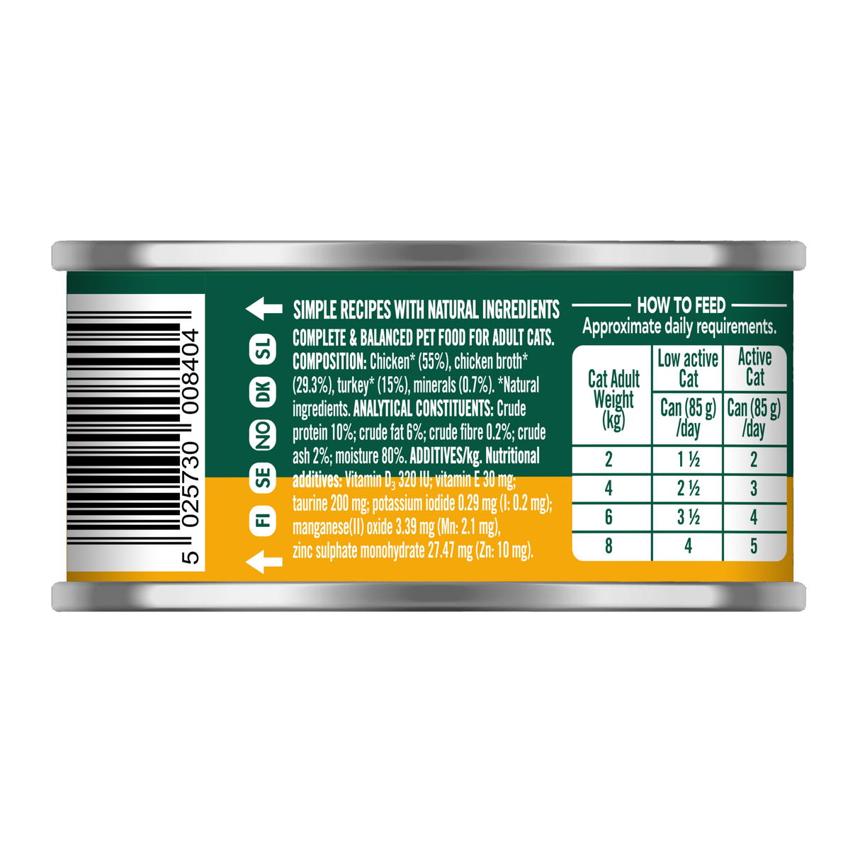 Natures Menu Cat - Adult Chicken & Turkey Pate Cans 18x85g