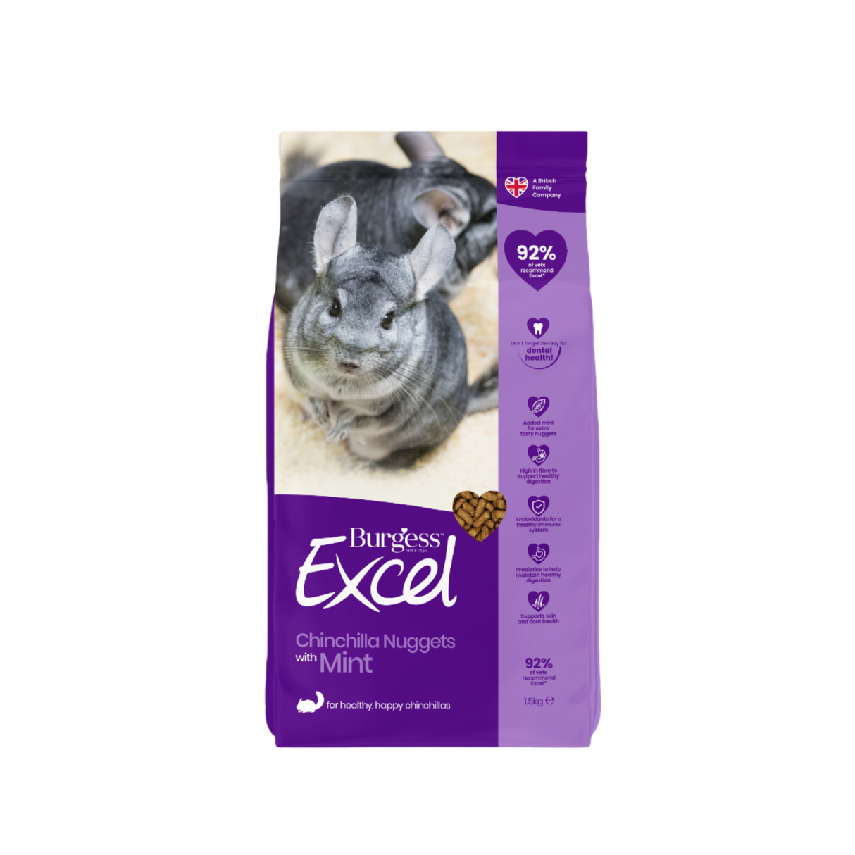 Burgess Chinchilla - Excel Nuggets 1.5kg